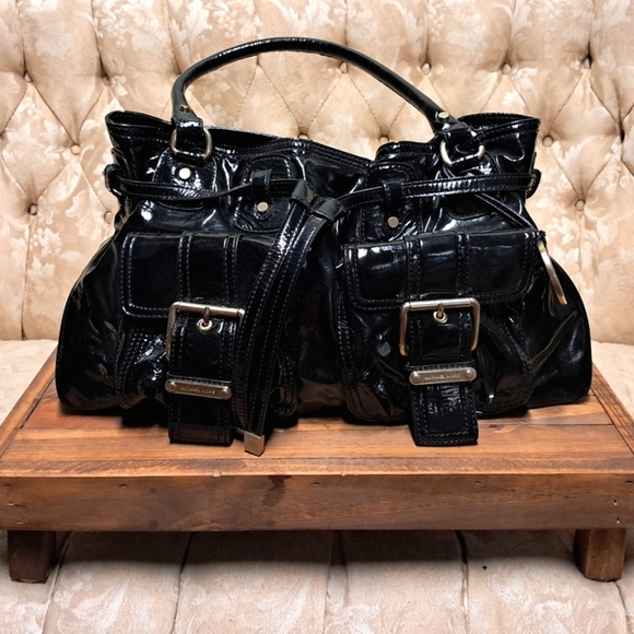 Black Patent Leather Women's Bag - Picture 1 of 3